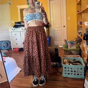 Floral Brown Skirt